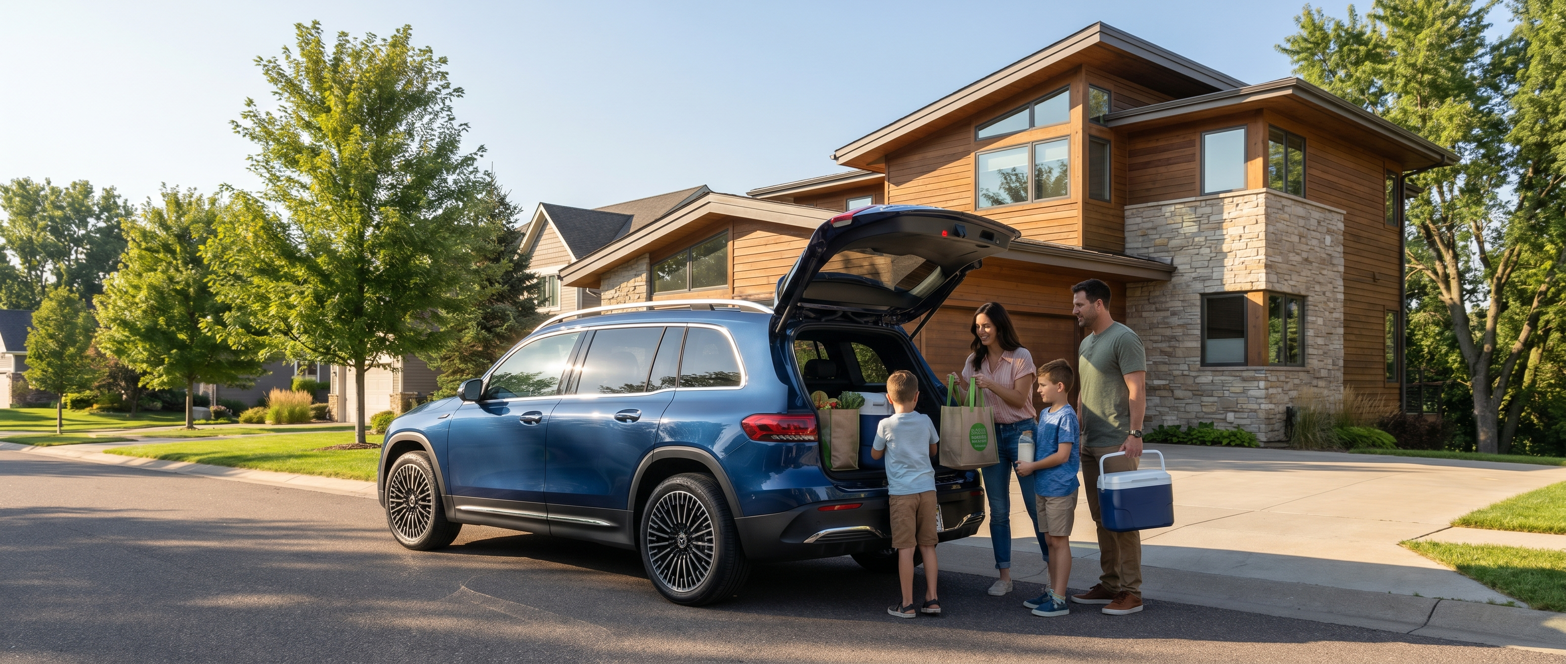 Mercedes-Benz EQB electric SUV charging at home in Duluth, GA